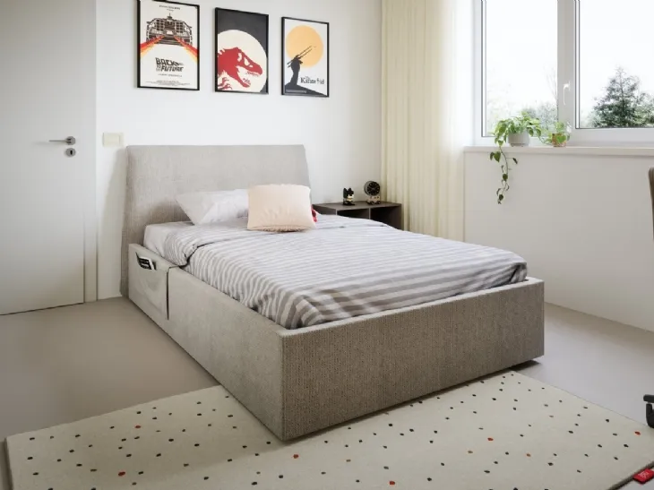 Letto singolo Flare con box contenitore di Nidi